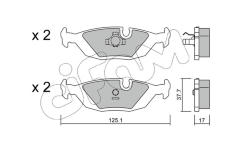 Sada brzdových platničiek kotúčovej brzdy CIFAM 822-070-1