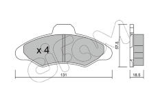Sada brzdových platničiek kotúčovej brzdy CIFAM 822-071-0