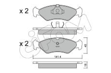 Sada brzdových destiček, kotoučová brzda CIFAM 822-073-0