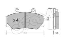 Sada brzdových platničiek kotúčovej brzdy CIFAM 822-075-0
