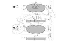 Sada brzdových platničiek kotúčovej brzdy CIFAM 822-077-0