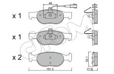 Sada brzdových platničiek kotúčovej brzdy CIFAM 822-079-0