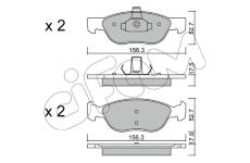 Sada brzdových platničiek kotúčovej brzdy CIFAM 822-082-2