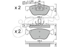 Sada brzdových platničiek kotúčovej brzdy CIFAM 822-083-0