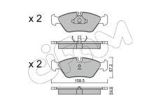 Sada brzdových destiček, kotoučová brzda CIFAM 822-091-0