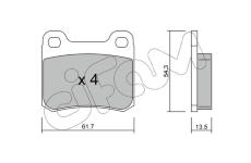 Sada brzdových platničiek kotúčovej brzdy CIFAM 822-092-0