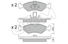 Sada brzdových platničiek kotúčovej brzdy CIFAM 822-093-0