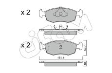 Sada brzdových destiček, kotoučová brzda CIFAM 822-094-2