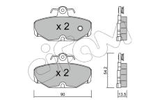 Sada brzdových destiček, kotoučová brzda CIFAM 822-095-0
