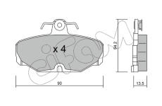 Sada brzdových platničiek kotúčovej brzdy CIFAM 822-095-2