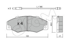 Sada brzdových destiček, kotoučová brzda CIFAM 822-096-0