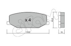 Sada brzdových platničiek kotúčovej brzdy CIFAM 822-097-0
