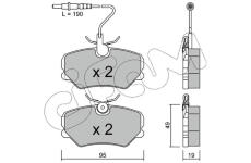 Sada brzdových platničiek kotúčovej brzdy CIFAM 822-099-0