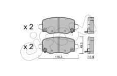Sada brzdových platničiek kotúčovej brzdy CIFAM 822-1002-0