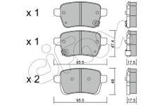 Sada brzdových destiček, kotoučová brzda CIFAM 822-1012-0