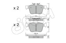 Sada brzdových destiček, kotoučová brzda CIFAM 822-1020-0