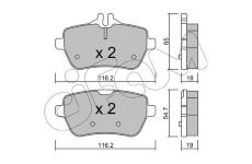 Sada brzdových destiček, kotoučová brzda CIFAM 822-1022-0