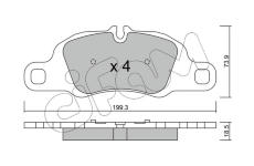 Sada brzdových platničiek kotúčovej brzdy CIFAM 822-1027-0