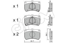 Sada brzdových destiček, kotoučová brzda CIFAM 822-103-0