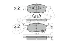 Sada brzdových destiček, kotoučová brzda CIFAM 822-1034-0