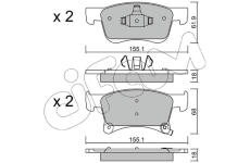 Sada brzdových destiček, kotoučová brzda CIFAM 822-1035-0