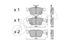 Sada brzdových destiček, kotoučová brzda CIFAM 822-1040-0
