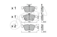 Sada brzdových platničiek kotúčovej brzdy CIFAM 822-1040-1