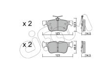 Sada brzdových platničiek kotúčovej brzdy CIFAM 822-1040-2