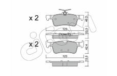 Sada brzdových platničiek kotúčovej brzdy CIFAM 822-1042-0