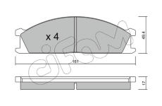 Sada brzdových platničiek kotúčovej brzdy CIFAM 822-107-0
