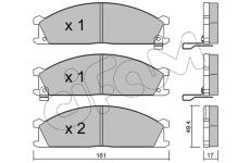 Sada brzdových destiček, kotoučová brzda CIFAM 822-107-1