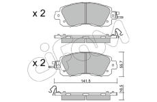 Sada brzdových destiček, kotoučová brzda CIFAM 822-1080-0