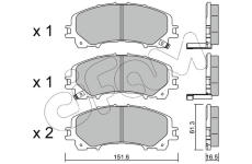 Sada brzdových destiček, kotoučová brzda CIFAM 822-1082-0