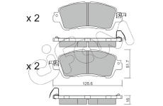 Sada brzdových destiček, kotoučová brzda CIFAM 822-1085-0