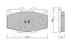 Sada brzdových destiček, kotoučová brzda CIFAM 822-109-0