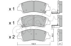 Sada brzdových destiček, kotoučová brzda CIFAM 822-1091-0