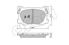 Sada brzdových destiček, kotoučová brzda CIFAM 822-1093-0