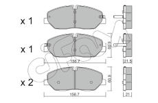 Sada brzdových destiček, kotoučová brzda CIFAM 822-1094-0