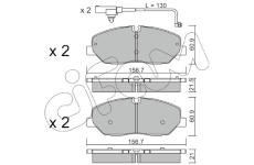 Sada brzdových destiček, kotoučová brzda CIFAM 822-1094-1