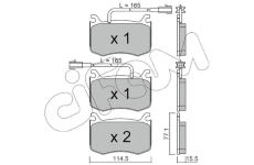 Sada brzdových platničiek kotúčovej brzdy CIFAM 822-1099-0