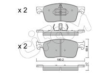 Sada brzdových platničiek kotúčovej brzdy CIFAM 822-1107-0