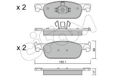 Sada brzdových destiček, kotoučová brzda CIFAM 822-1109-0