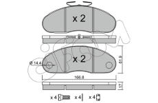 Sada brzdových platničiek kotúčovej brzdy CIFAM 822-111-1