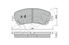 Sada brzdových platničiek kotúčovej brzdy CIFAM 822-1111-0