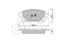 Sada brzdových platničiek kotúčovej brzdy CIFAM 822-1112-0