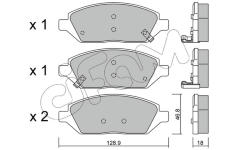 Sada brzdových destiček, kotoučová brzda CIFAM 822-1113-0
