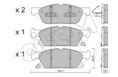 Sada brzdových platničiek kotúčovej brzdy CIFAM 822-1117-0