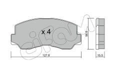 Sada brzdových platničiek kotúčovej brzdy CIFAM 822-112-0