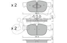 Sada brzdových destiček, kotoučová brzda CIFAM 822-1120-0