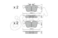 Sada brzdových platničiek kotúčovej brzdy CIFAM 822-1121-0